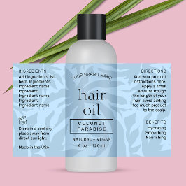 ライトブルーモダン4 OZボトルラップラのまわりにベル 長方形シール