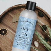 ライトブルーモダン4 OZボトルラップラのまわりにベル 長方形シール