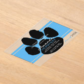 ライトブルーユニーク&ブラック卒業ポープリント アクリル招待状 (レイダウン)