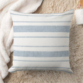 ライトブルーラインパターン装飾用クッション クッション (ブランケット)