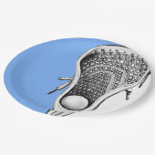 ライトブルーラクロススポーツパーティー紙プレート ペーパープレート (アングル)