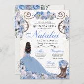 ライトブルーランチェロプリンセスドレスキンセアニェラ 招待状 (正面/裏面)