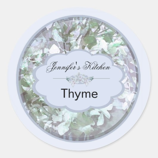 ライトブルーラン小さなjarラベル2 ラウンドシール (正面)