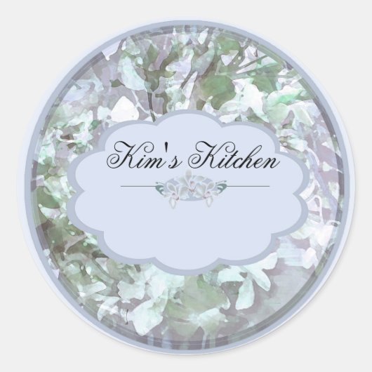 ライトブルーラン小さなjarラベル ラウンドシール (正面)