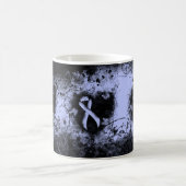 ライトブルーリボングランジハート コーヒーマグカップ (中央)