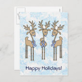 ライトブルーリボントナカイ シーズンポストカード (正面/裏面)