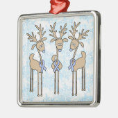 ライトブルーリボントナカイ メタルオーナメント (左)