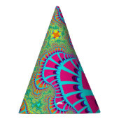 ライトブルーレインボーリミックス パーティーハット (右)