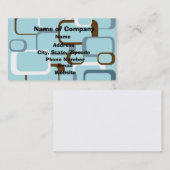 ライトブルーレトロスクウェア 名刺 (正面/裏面)