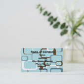 ライトブルーレトロスクウェア 名刺 (スタンド正面)