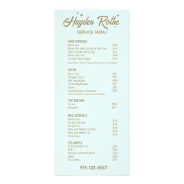 ライトブルーレトロタイポグラフィ ラックカード