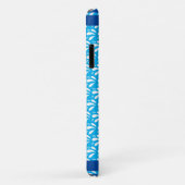 ライトブルーレトロパターンオッタカヌー名前をカスタムする Case-Mate iPhoneケース (裏面/右)