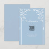 ライトブルーロマンスヴィンテージウェディングエンクロージャカード エンクロージャーカード (正面/裏面)