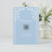 ライトブルーロマンスヴィンテージウェディングエンクロージャカード エンクロージャーカード (スタンド正面)