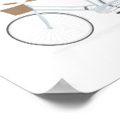 ライトブルーヴィンテージバイクポスター ポスター (角)