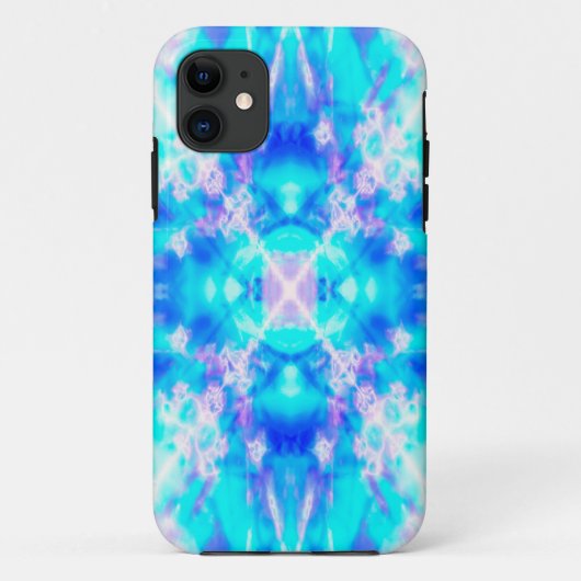 ライトブルー万華鏡のように千変万化するパターンパターン Case-Mate iPhoneケース (裏面)