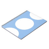 ライトブルー上の白い円 ノートブック (左側)