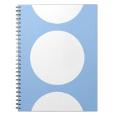 ライトブルー上の白い円 ノートブック (正面)