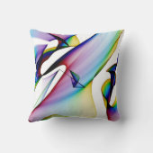 ライトブルー両面抽象芸術枕デザイン クッション (裏面)