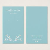 ライトブルー分岐イヤリングディスプレイカード (正面&裏面)