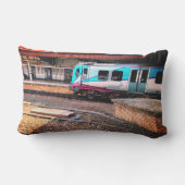 ライトブルー列車 アウトドアクッション (裏面)