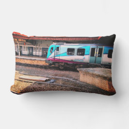 ライトブルー列車 アウトドアクッション