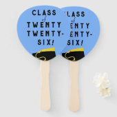 ライトブルー卒業クラス25 ハンドファン (正面&裏面)