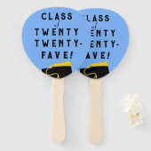 ライトブルー卒業クラス25 ハンドファン (正面&裏面)