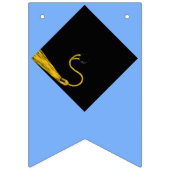 ライトブルー卒業パーティーおめでとうの装飾 バンティングフラッグ (第1の旗)