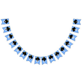 ライトブルー卒業祝いパーティーアイディア バンティングフラッグ