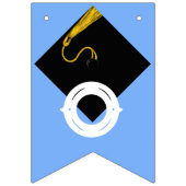 ライトブルー卒業祝いパーティーアイディア バンティングフラッグ (第2の旗)