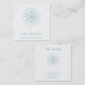 ライトブルー占星術シンボルや象徴スクエア名刺 スクエア名刺 (正面/裏面)