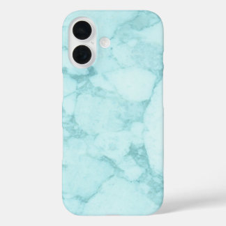 ライトブルー大理石 iPhone 16ケース