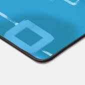 ライトブルー幾何学正方形デスクマット デスクマット (コーナー)