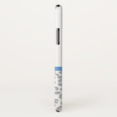 ライトブルー弓トレンディーヒョウ柄と名前 Case-Mate iPhoneケース (裏面/右)