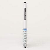 ライトブルー弓トレンディーヒョウ柄と名前 Case-Mate iPhoneケース (裏面/左)