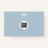 ライトブルー従業員ビジネスフォトスタッフID バッジ (裏面)