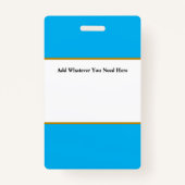 ライトブルー従業員IDバッジ バッジ (裏面)