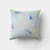 ライトブルー抽象芸術絵を描アートオリジナルアート クッション (裏面)