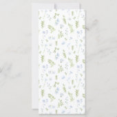 ライトブルー春フラワーガーデン結婚のメニューカード (裏面)