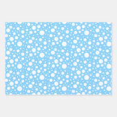 ライトブルー模様包み紙シートセット ラッピングペーパーシート (正面3)