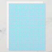 ライトブルー水玉模様スクラップブック紙 (正面/裏面)