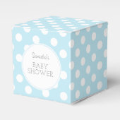 ライトブルー水玉模様 フェイバーボックス (正面サイド)