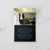 ライトブルー水色紙吹雪結婚ズサンキュー サンキューカード (内部)