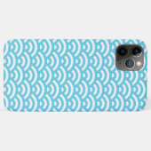ライトブルー波パターンプリント Case-Mate iPhoneケース (裏面(横))