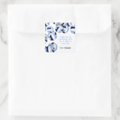 ライトブルー海軍バレーボール子供の誕生日パーティー スクエアシール (バッグ)