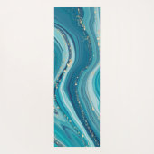 ライトブルー液体大理石 ヨガマット (裏面)