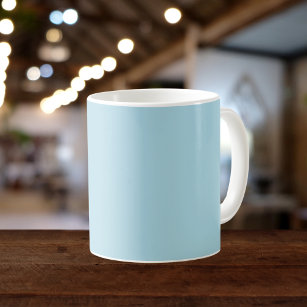 ライトブルー無地のカラー コーヒーマグカップ