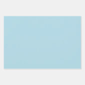 ライトブルー無地のカラー ラッピングペーパーシート (正面)