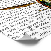 ライトブルー熱気球 ポスター (角)